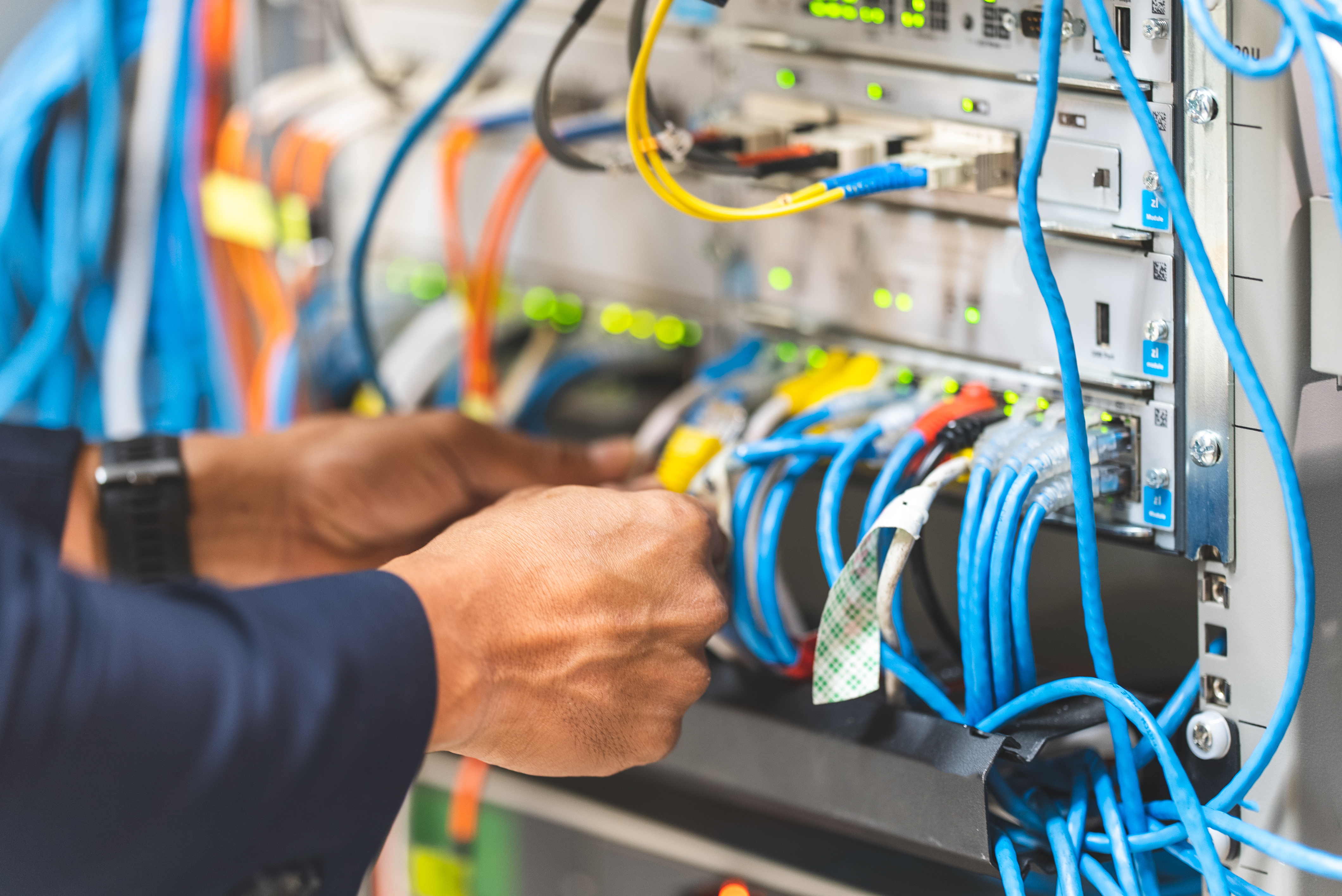 The system administrator is checking network server